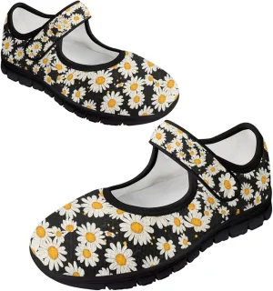 Binienty Womens Mary Jane Flats Cozy Soft Mesh Walking Sneaker Shoes with Ankle Strap Non Slip