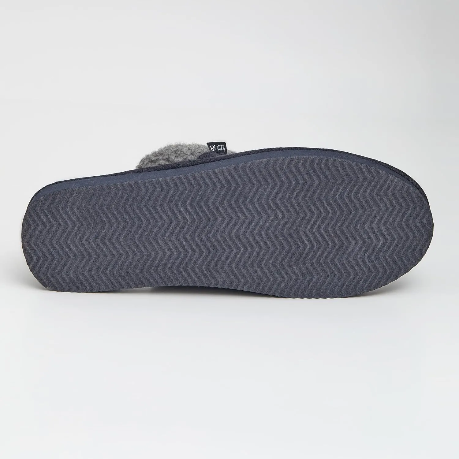 BORN Mens Scuff Slippers, Faux Suede House Slippers for Men with Fair Isle Knit or Sherpa Lining, Gifts For Him