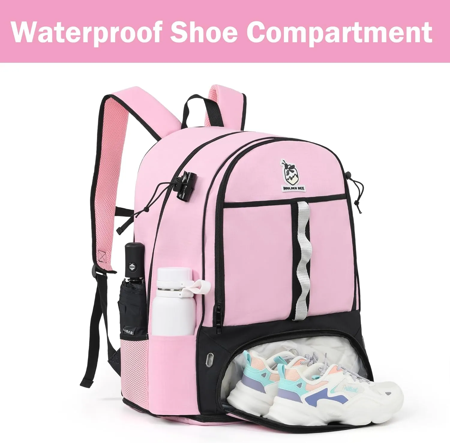 Boulder Bee Lacrosse Backpack with Stick Holders | Field Hockey Bag | Gift for Women