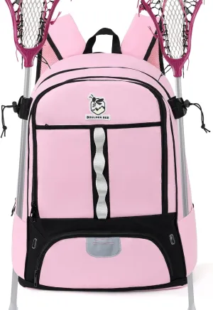 Boulder Bee Lacrosse Backpack with Stick Holders | Field Hockey Bag | Gift for Women