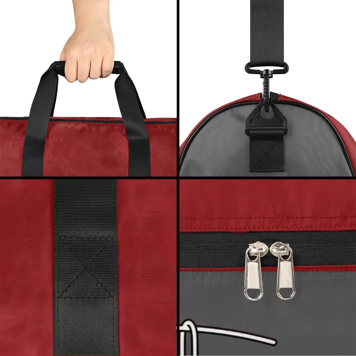 Boxing-Sports-Bag with-Name Large-Gym-Bag Custom-Duffel-Bag for-Men-Adults-Women Luggage-Bag Weekender Carry on Bag