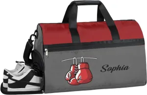 Boxing-Sports-Bag with-Name Large-Gym-Bag Custom-Duffel-Bag for-Men-Adults-Women Luggage-Bag Weekender Carry on Bag