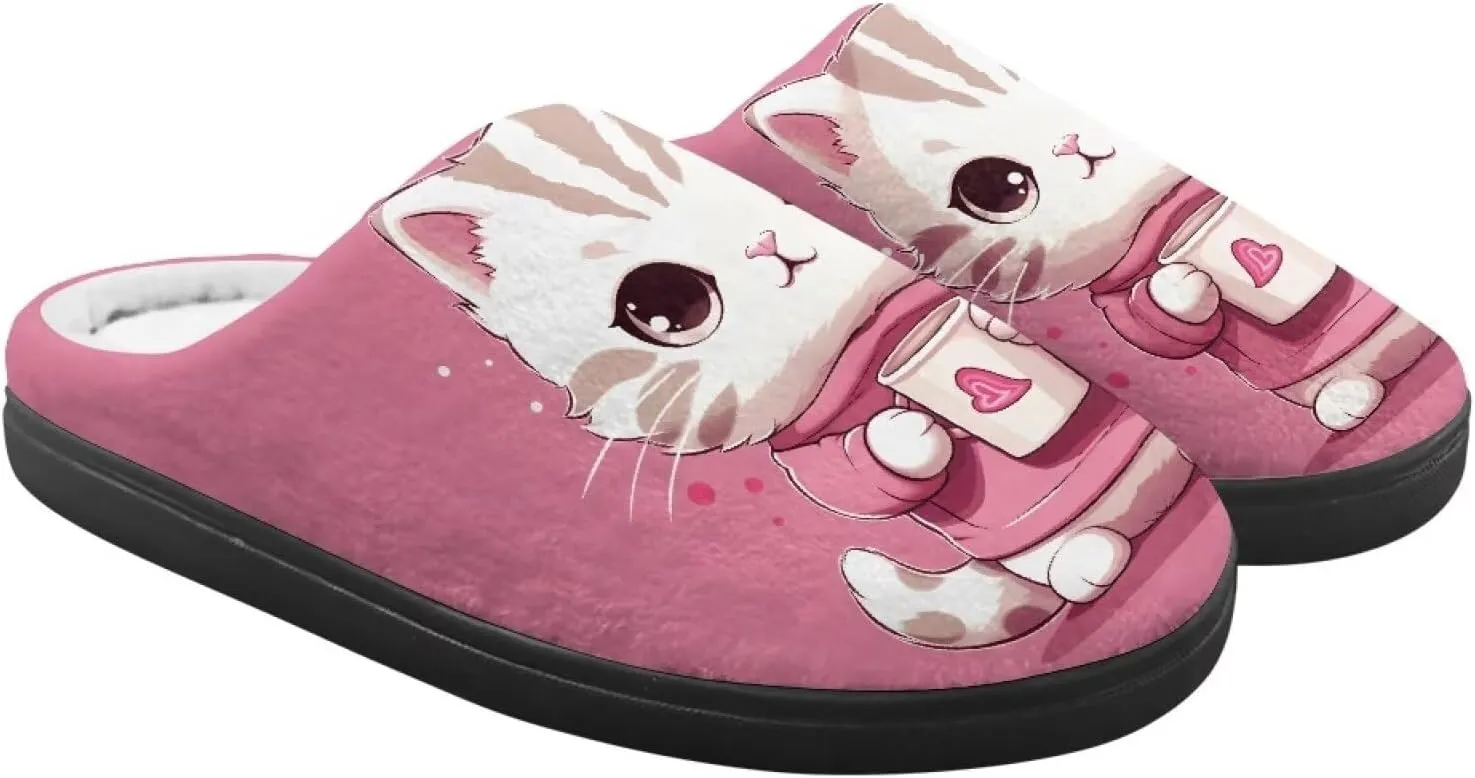Boys Girls Slippers Plush Warm House Shoes Breathable Kids Flannel Fuzzy Slippers Winter Non Slip Indoor Cotton Shoes US 9-15