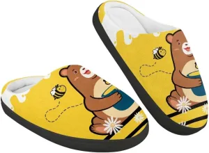 Boys Girls Slippers Plush Warm House Shoes Breathable Kids Flannel Fuzzy Slippers Winter Non Slip Indoor Cotton Shoes US 9-15
