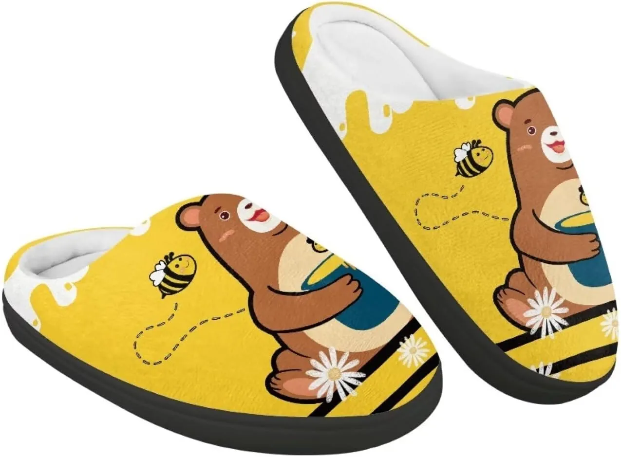 Boys Girls Slippers Plush Warm House Shoes Breathable Kids Flannel Fuzzy Slippers Winter Non Slip Indoor Cotton Shoes US 9-15