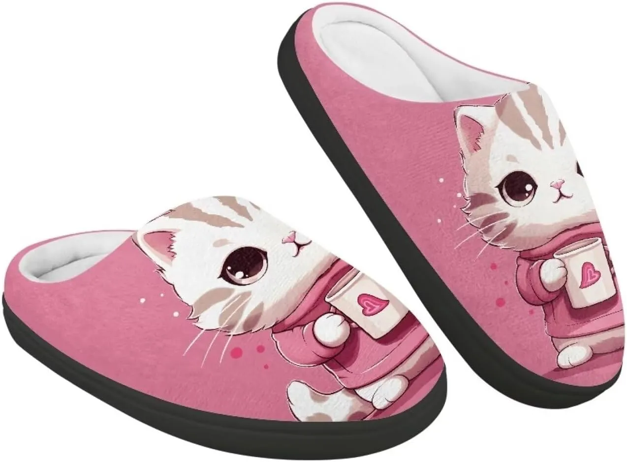Boys Girls Slippers Plush Warm House Shoes Breathable Kids Flannel Fuzzy Slippers Winter Non Slip Indoor Cotton Shoes US 9-15