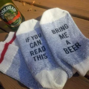 Bring Me Beer Red Stripe Unisex Cotton Socks