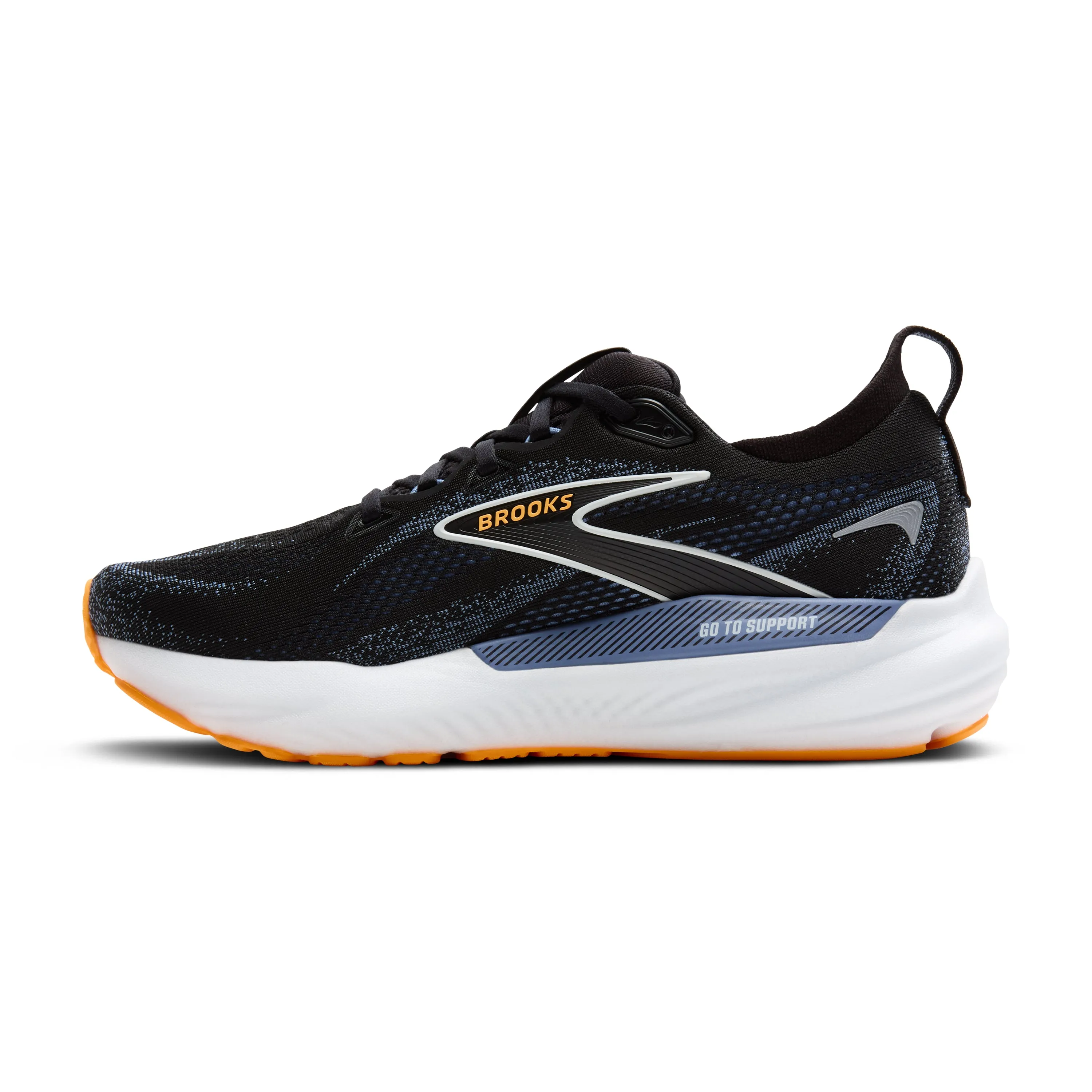 Brooks | Glycerin GTS 22 | Men's | Black/Country Blue/Orange Pop