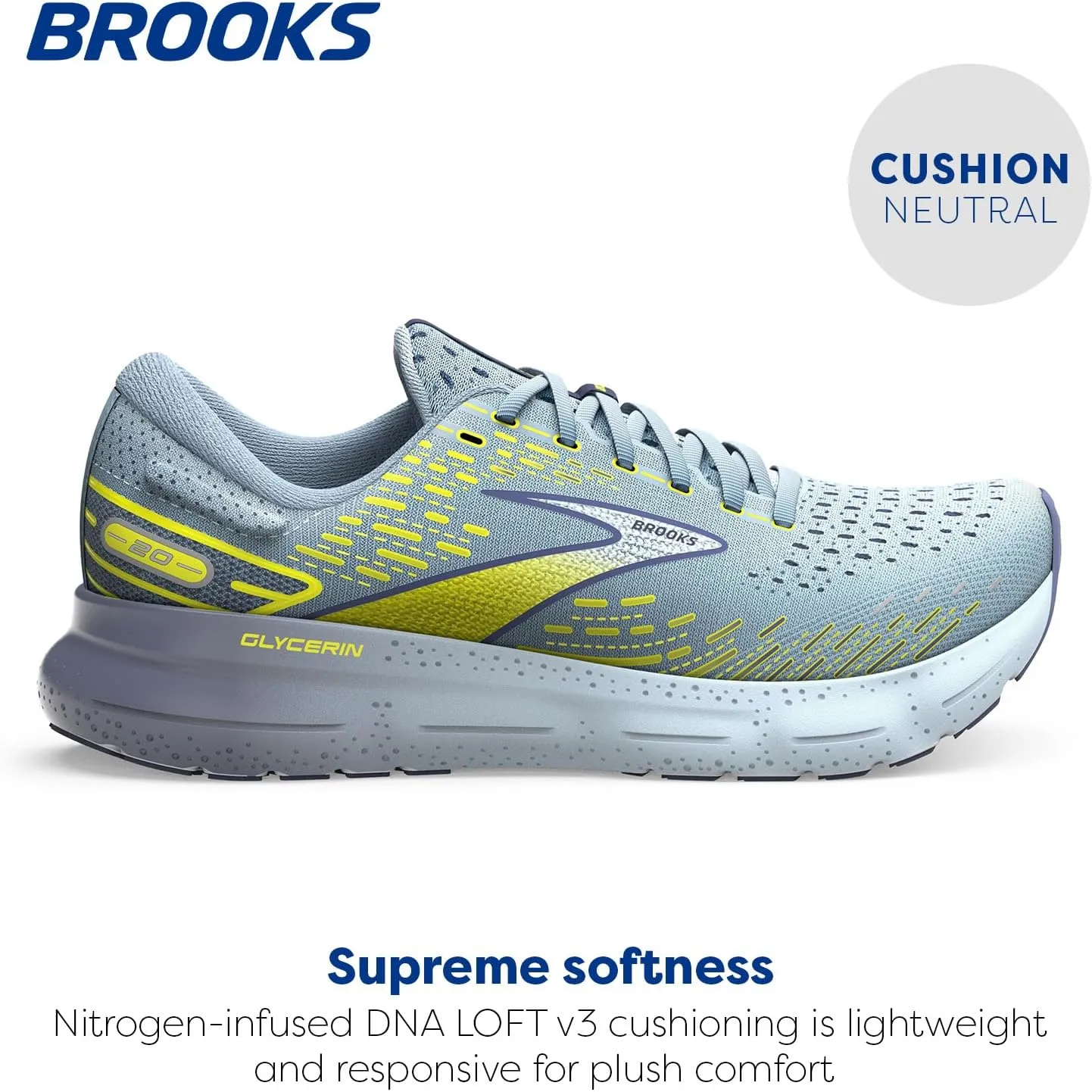 Brooks Men's Glycerin 20 Neutral Running Shoe