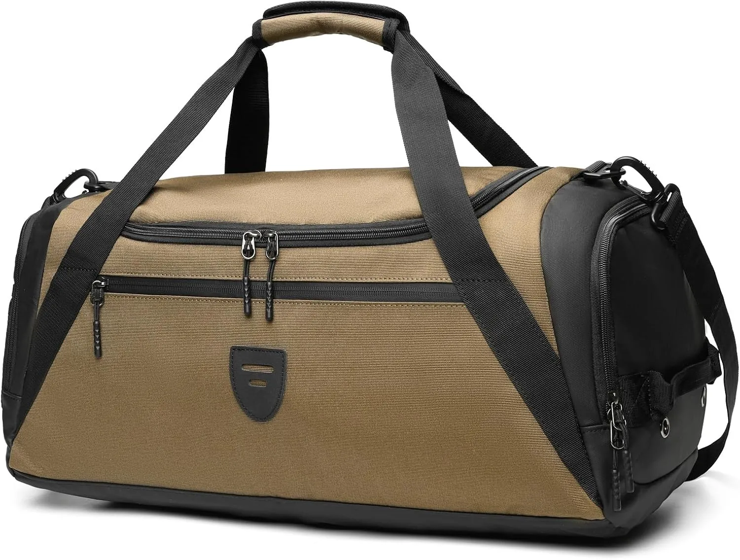 BSHG Gym Bags For Men & Women, Sports Duffel Bag For Men Travel, Weekend Overnight Bag With Shoe Compartment & Wet Pocket, Water Resistant Workout Duffle Bag Athletic Gym Bag Men B-GB-005-Brown