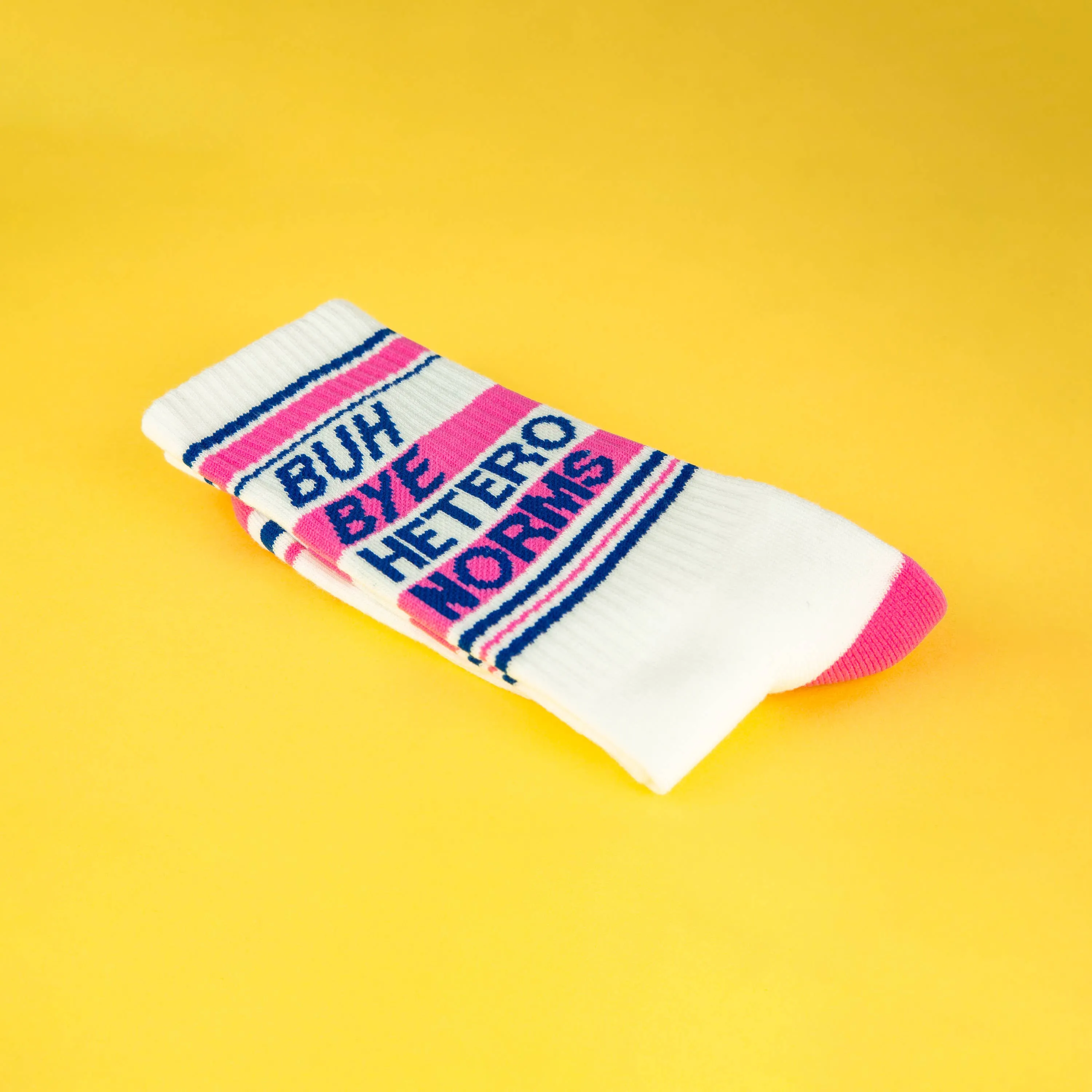 Buh Bye Hetero Norms Unisex Gym Crew Socks