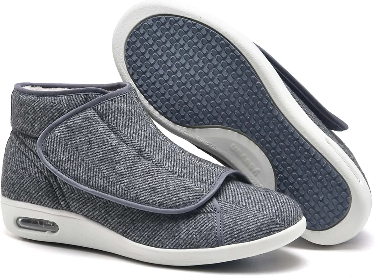 bumuam Women Wide Width Elderly Shoes,Adjustable Diabetic Shoes Easy to Slip On Wide Widths Shoes Orthopedic Edema Boots for Seniors Swollen Feet