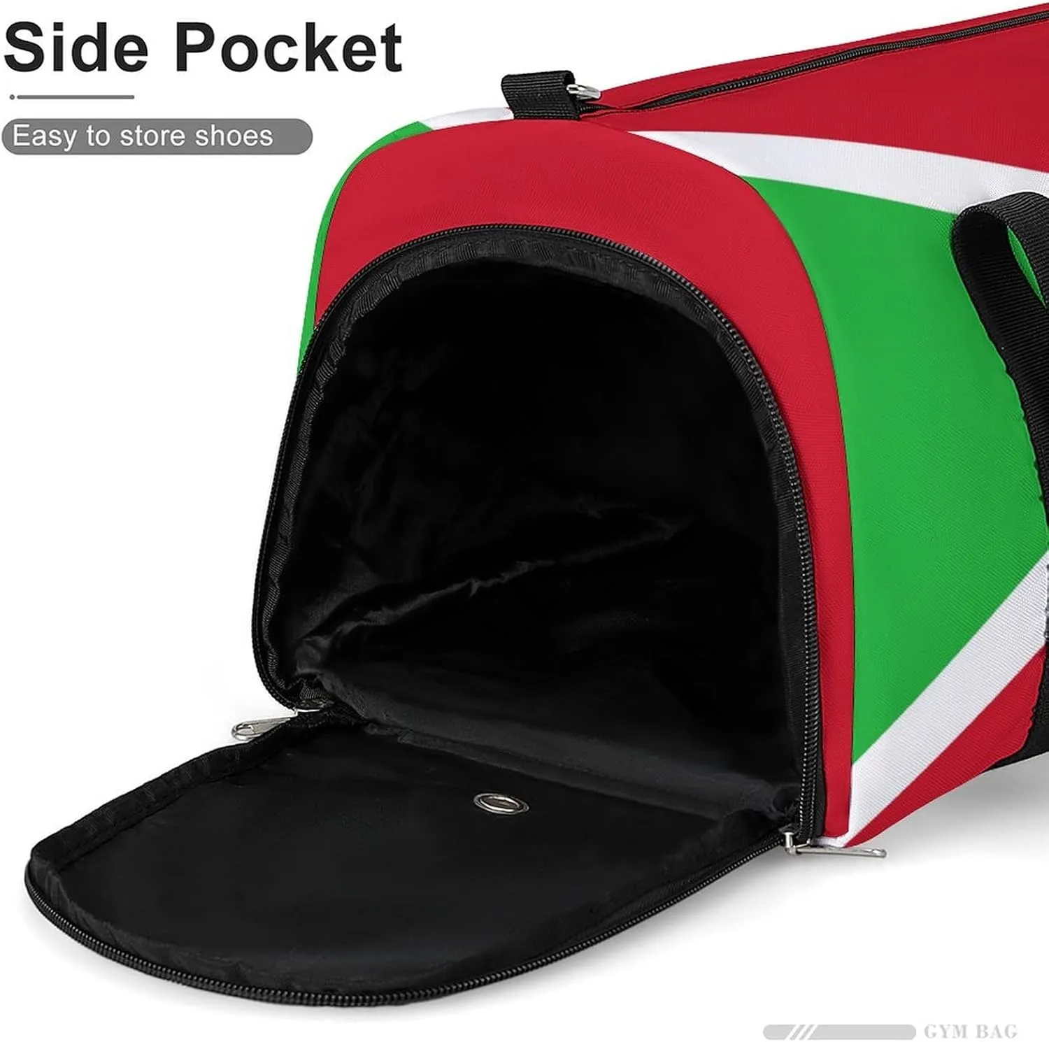 Burundi Flag Travel Duffel for Boys Girls with Shoe Compartment Overnight