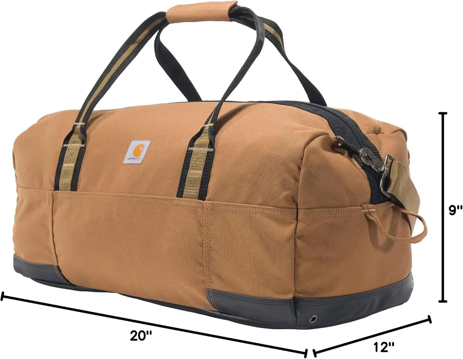 Carhartt Essential Classic Duffel, Heavy-Duty Gear Bag for Jobsite, Gym, & Travel, Brown, 35L