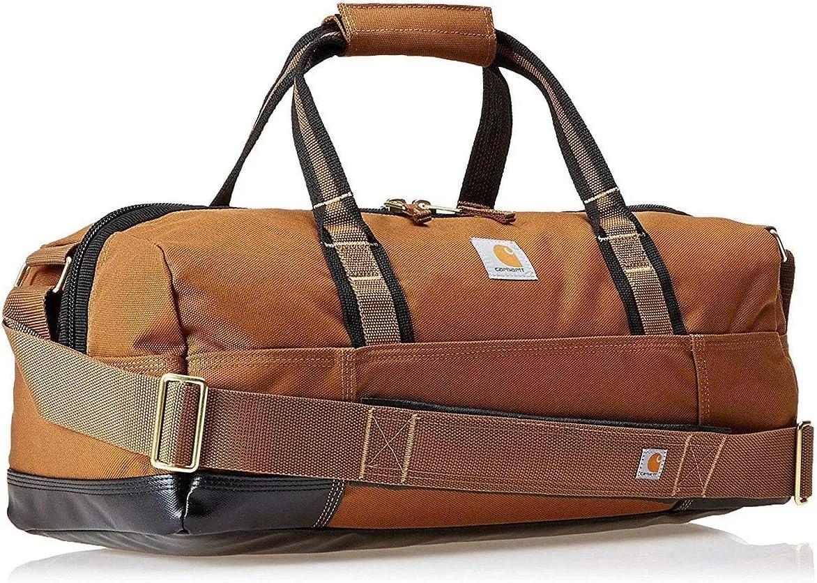 Carhartt Essential Classic Duffel, Heavy-Duty Gear Bag for Jobsite, Gym, & Travel, Brown, 35L