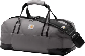 Carhartt Essential Classic Duffel, Heavy-Duty Gear Bag for Jobsite, Gym, & Travel, Grey, 35L,Plastic, Painted, White