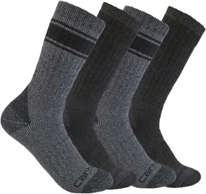 Carhartt Men's Heavyweight Crew Sock 4 Pack