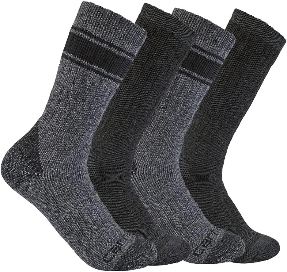 Carhartt Men's Heavyweight Crew Sock 4 Pack