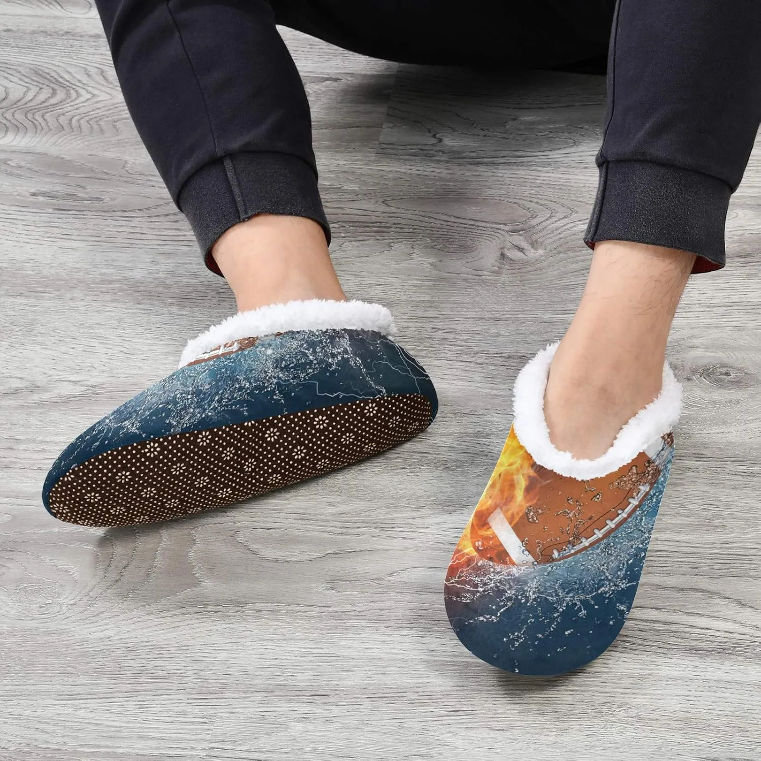 Cartoon Slippers for Women and Men, Womens Coral Fleece Indoor Slippers