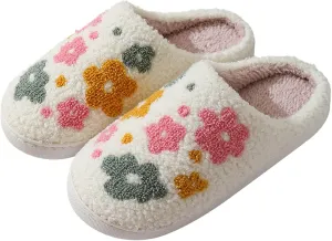 Cartoon Slippers for Women Men, Soft Fluffy Warm Lightweight Non-Slip Cute House Slippers Slip-On Cozy Indoor Outdoor Heart Meet Ne at Night Mushroom Cherry Strawberry Evil Eye Slippers
