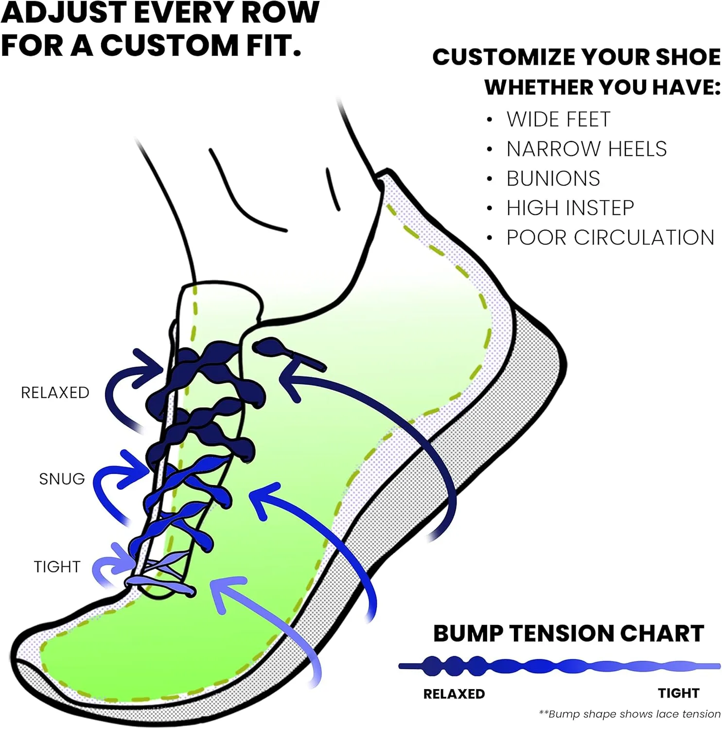 Caterpy AIR - Ultimate Elastic No-Tie Shoelaces | Custom Fit, Comfortable, Easy Install | For Adults, Kids, & Casual Wear