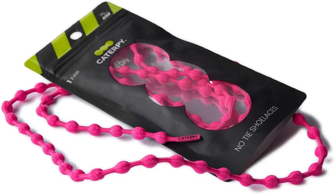 Caterpy RUN - Ultimate Elastic No-Tie Shoelaces | Custom Fit, Comfortable, Easy Install | For Adults, Kids, Running & Sports
