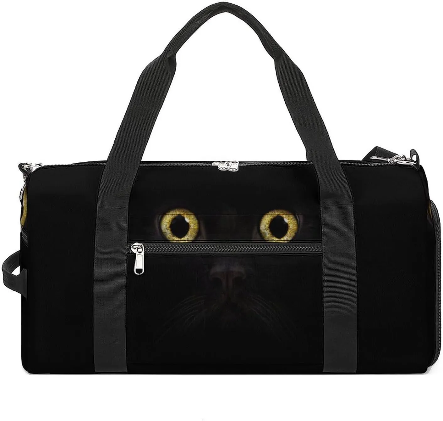 Cats Eyes Sports Tote Gym Bag for Women Men, Overnight Bag with Shoe Compartment Water Resistant