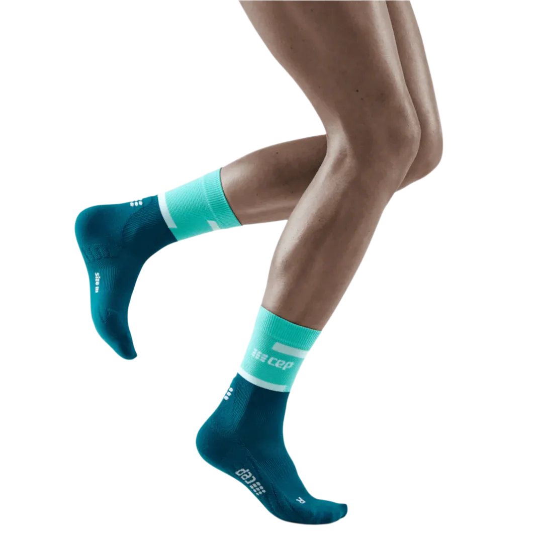 CEP | The Run Compression Socks 4.0 Mid-Cut | Women's | Ocean/Petrol