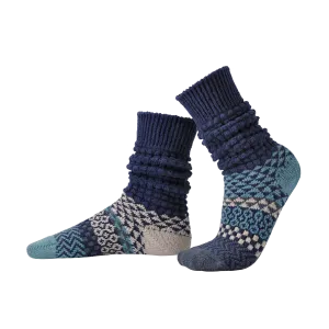 Cerulean Slouch Crew Socks