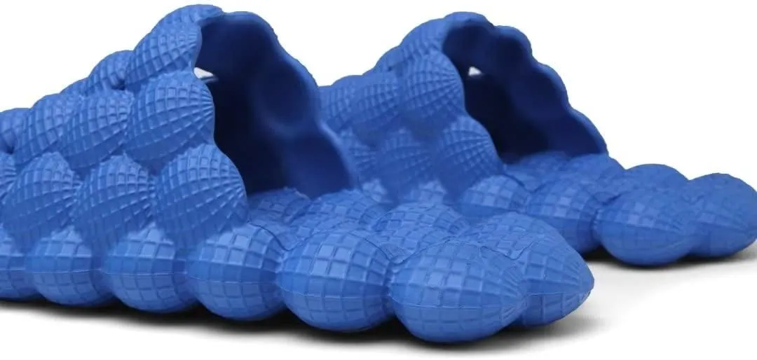 Cheval Unisex Bubble Slides for Kids, Massage Golf Ball Shoes Slides, Funny Lychee Bubble Slippers for Spa, Bedroom, Gym, Shower, Beach,Bath