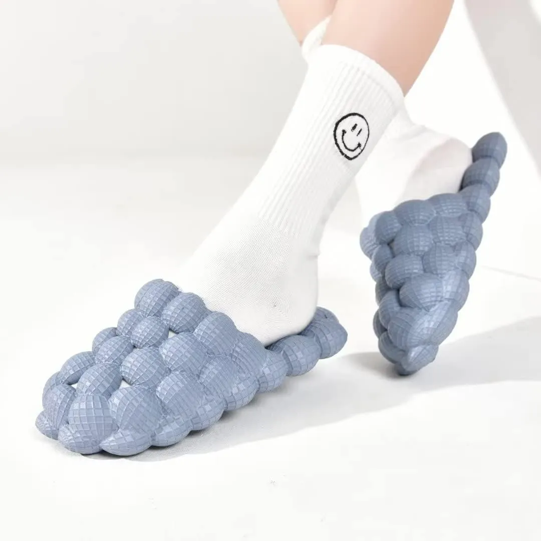 Cheval Unisex Bubble Slides for Kids, Massage Golf Ball Shoes Slides, Funny Lychee Bubble Slippers for Spa, Bedroom, Gym, Shower, Beach,Bath