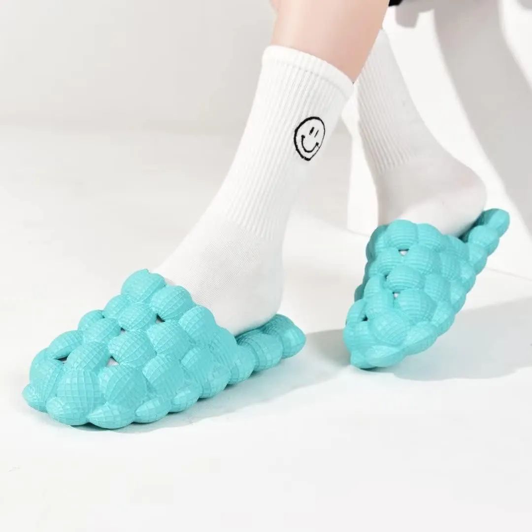 Cheval Unisex Bubble Slides for Kids, Massage Golf Ball Shoes Slides, Funny Lychee Bubble Slippers for Spa, Bedroom, Gym, Shower, Beach,Bath