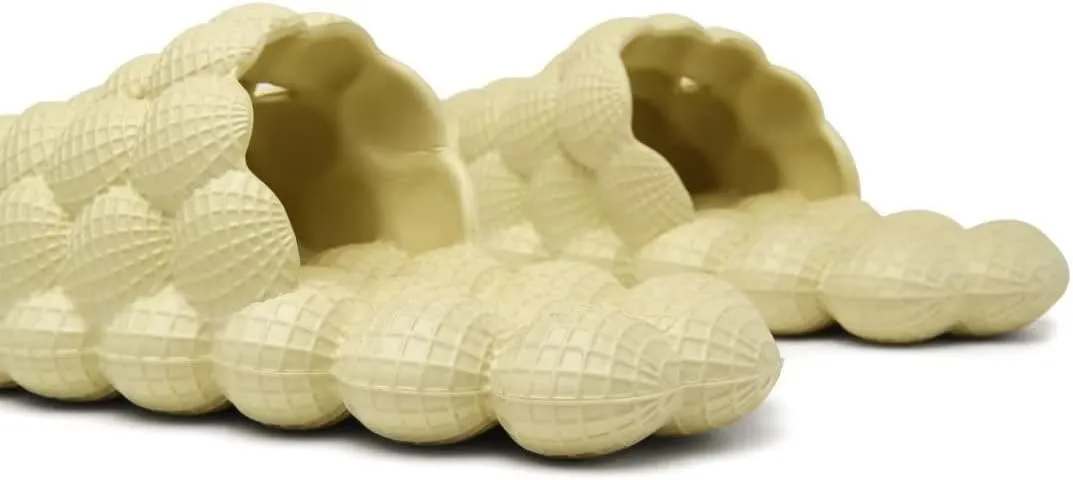 Cheval Unisex Bubble Slides for Kids, Massage Golf Ball Shoes Slides, Funny Lychee Bubble Slippers for Spa, Bedroom, Gym, Shower, Beach,Bath