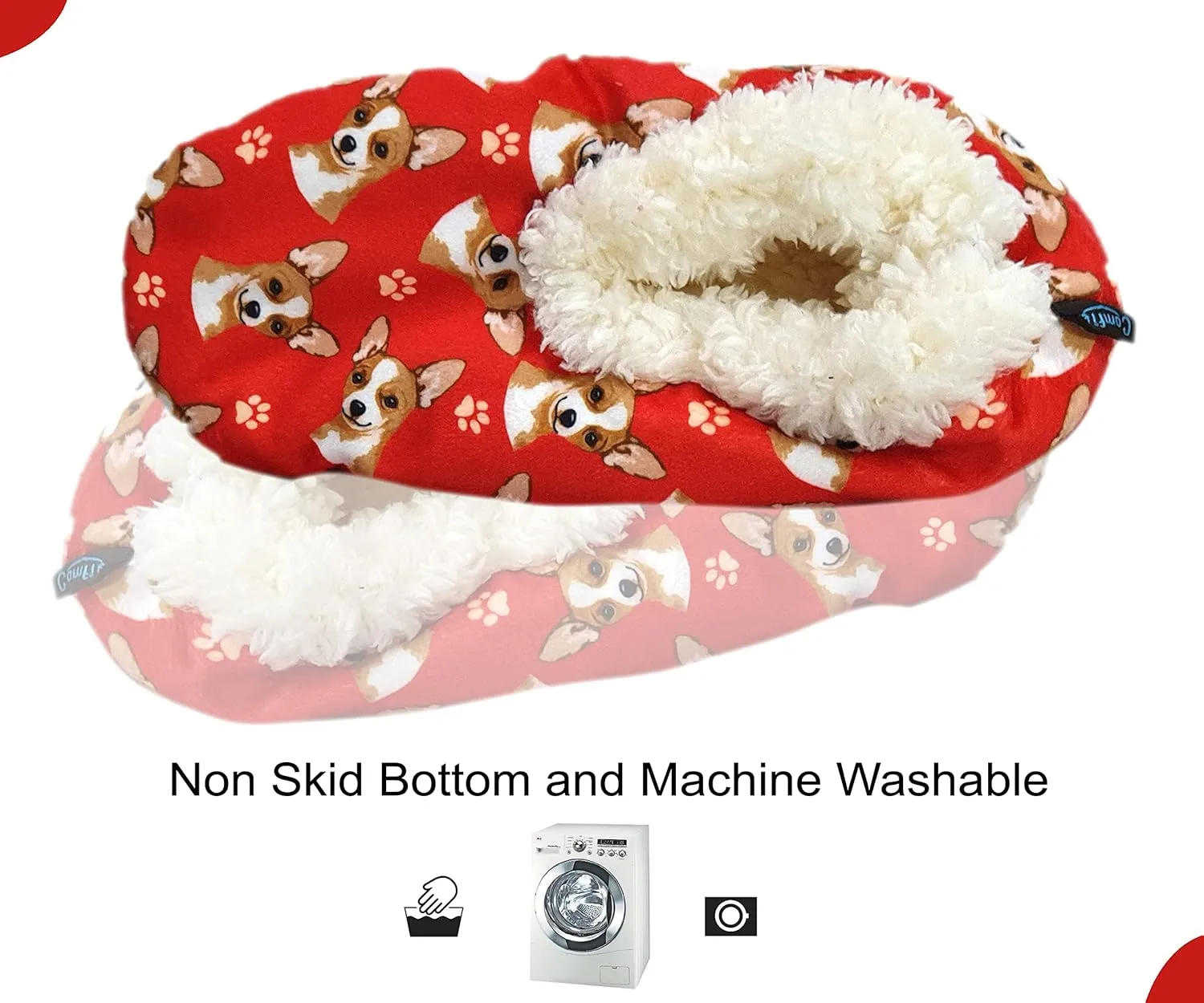 Chihuahua Super Soft Womens Slippers - One Size Fits Most - Cozy House Slippers - Non Skid Bottom - perfect for Chihuahua gifts