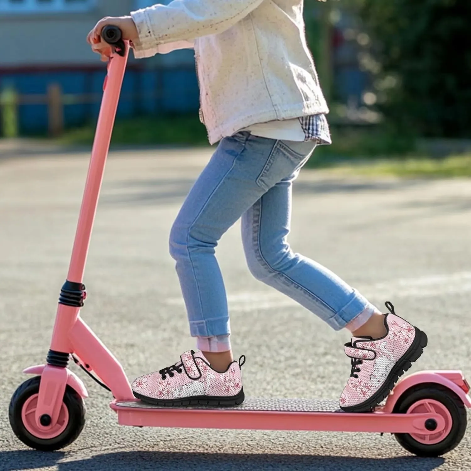 Children's Spring Casual Sneakers,Lightweight School Single Buckle Sports Shoes Girls Uniform-Dress Shoes