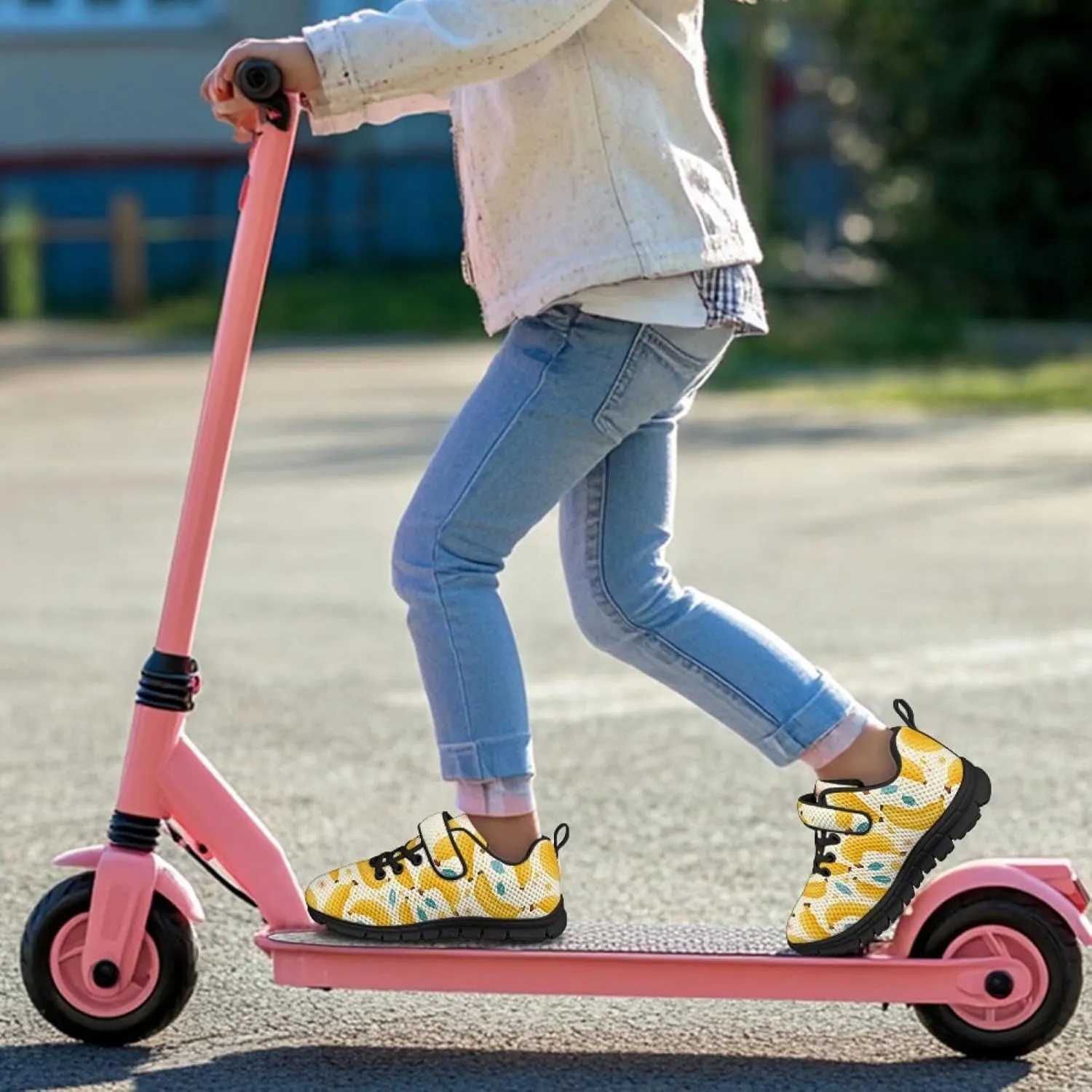 Children's Spring Casual Sneakers,Lightweight School Single Buckle Sports Shoes Girls Uniform-Dress Shoes