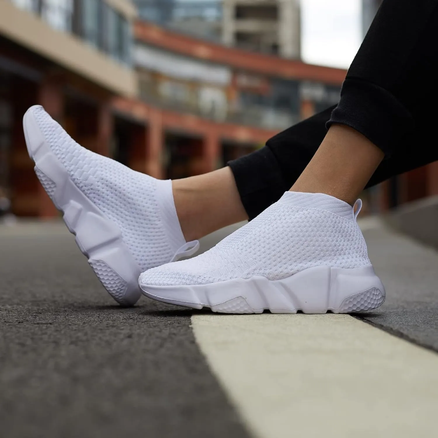 CHUI Boys Girls Breathable Sneakers Mesh Lightweight Easy Walk Casual Slip-On Athletic Running Walking Shoes
