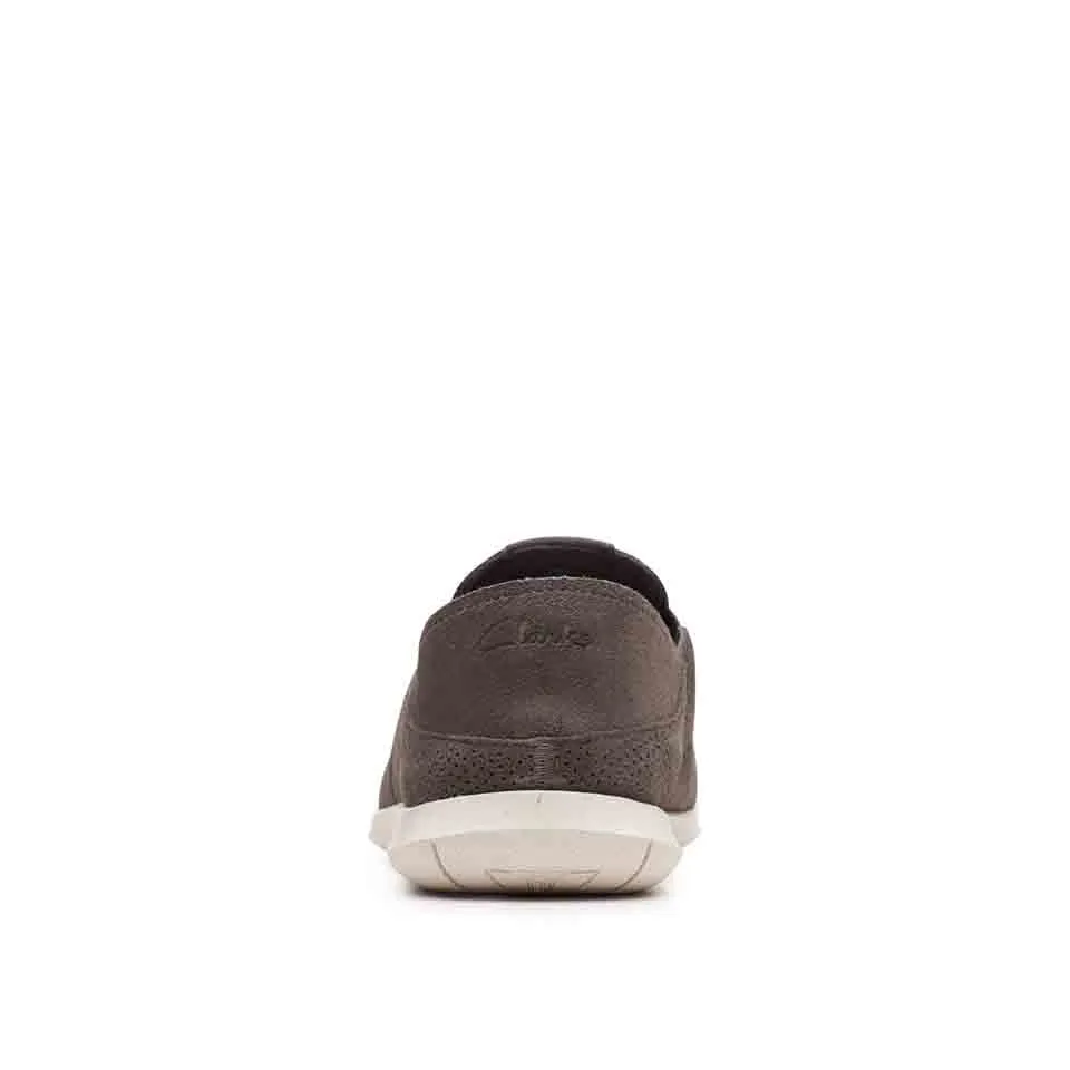 Clarks Men's Flexway Easy Light Tan | Dark Grey Suede