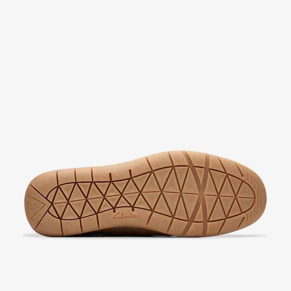 Clarks Men's Flexway Easy Light Tan | Dark Grey Suede