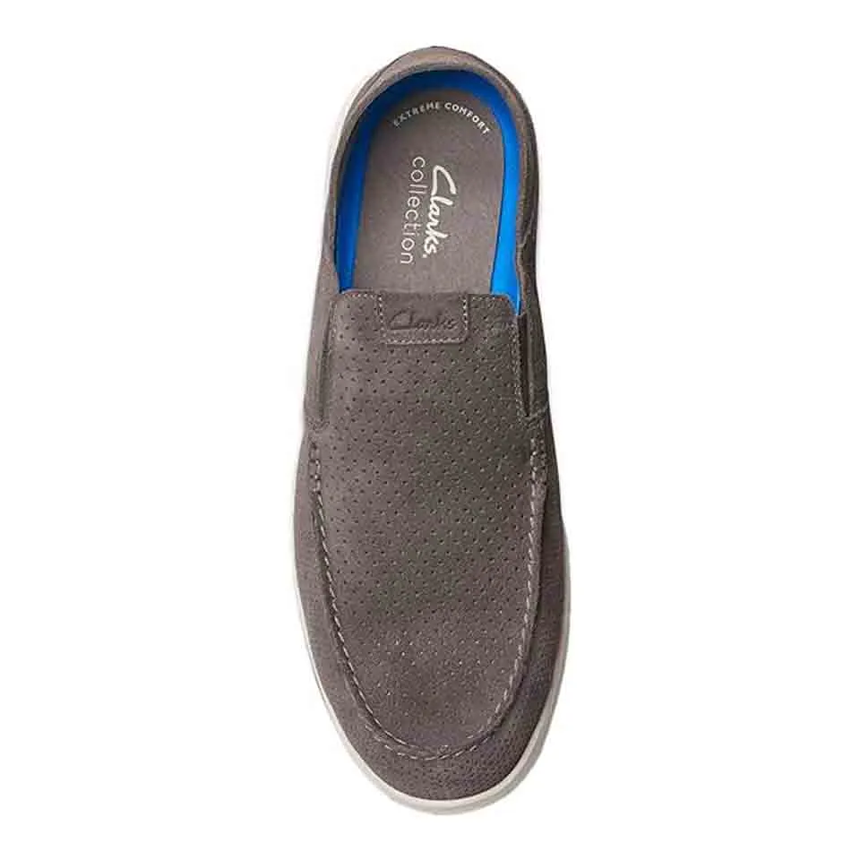 Clarks Men's Flexway Easy Light Tan | Dark Grey Suede