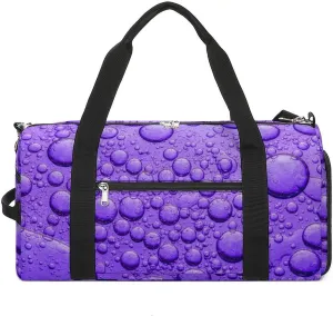 Close Up of Purple Bubble Fitness Large Gym Bag for Unisex with Shoe Compartment & Wet Pocket