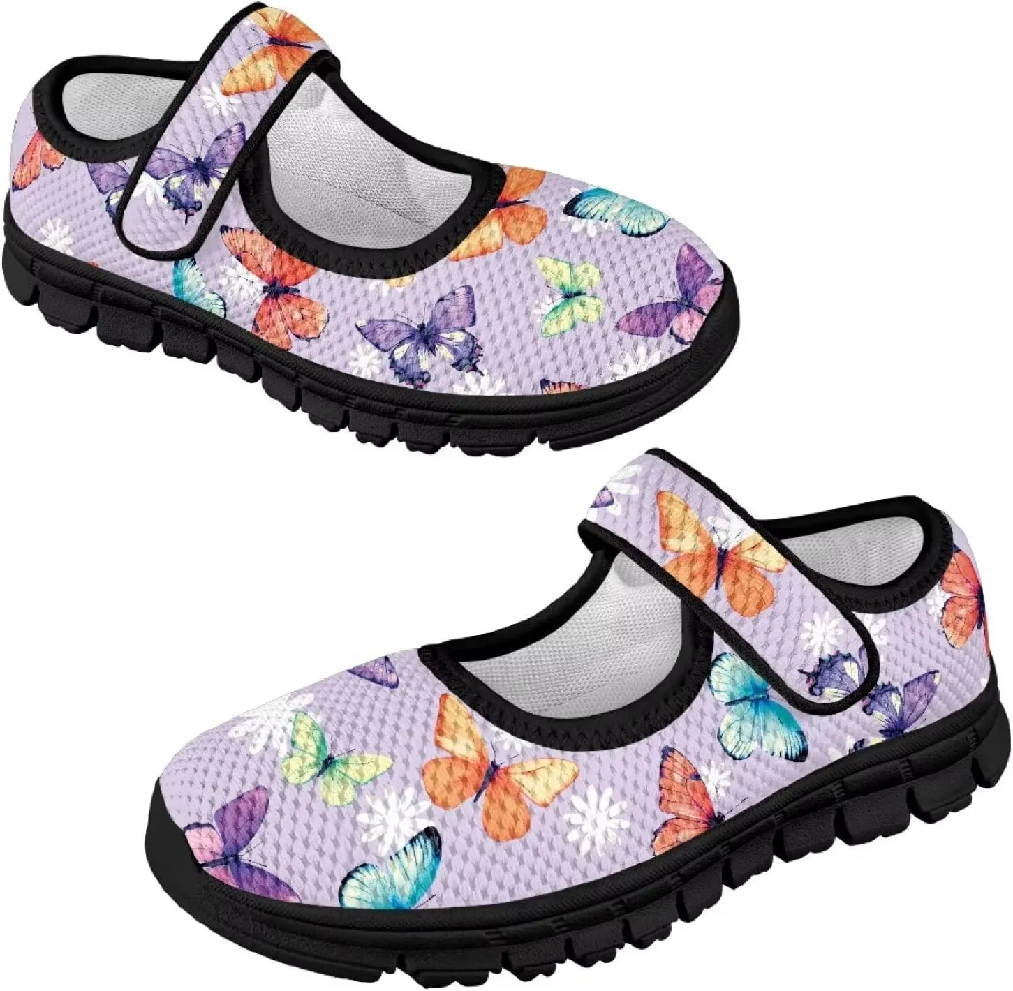 Comfortable Slip-On Sneaker for Girls,Girls'Mary Jane Shoes for Party,Cartoon Walking Flat Shoes for Daily Wear