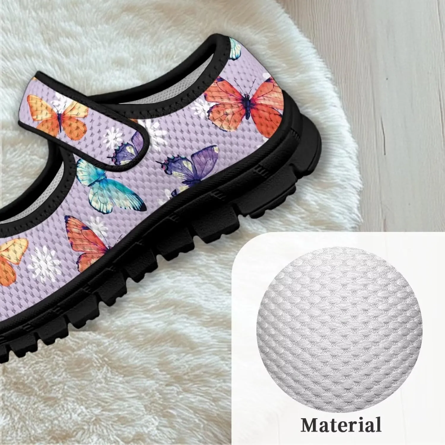 Comfortable Slip-On Sneaker for Girls,Girls'Mary Jane Shoes for Party,Cartoon Walking Flat Shoes for Daily Wear