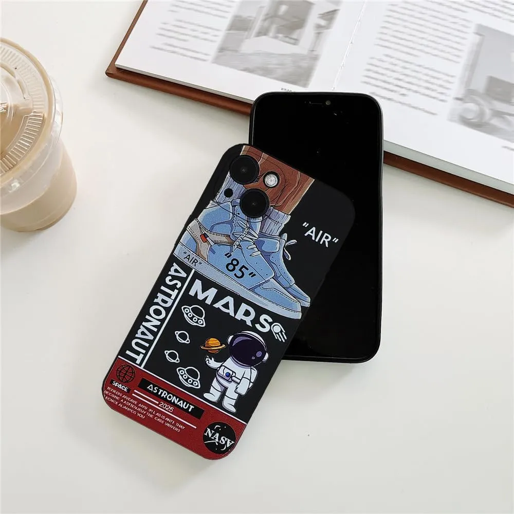Compatible for iPhone 14 Case Soft Silicone Anti Scratch Shockproof Sports Astronaut Phone Case Suitable for Cool Case for iPhone 14 Suitable for Teenagers Boys Girls 6.1 Inches