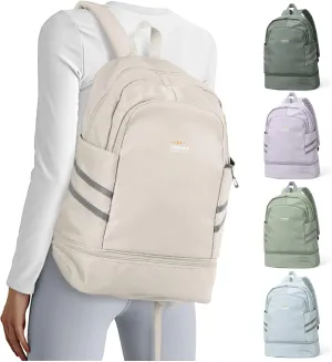Coofay Gym Backpack for Women - Waterproof, Lightweight, Large Travel Sports Gym Bag with Shoe Compartment