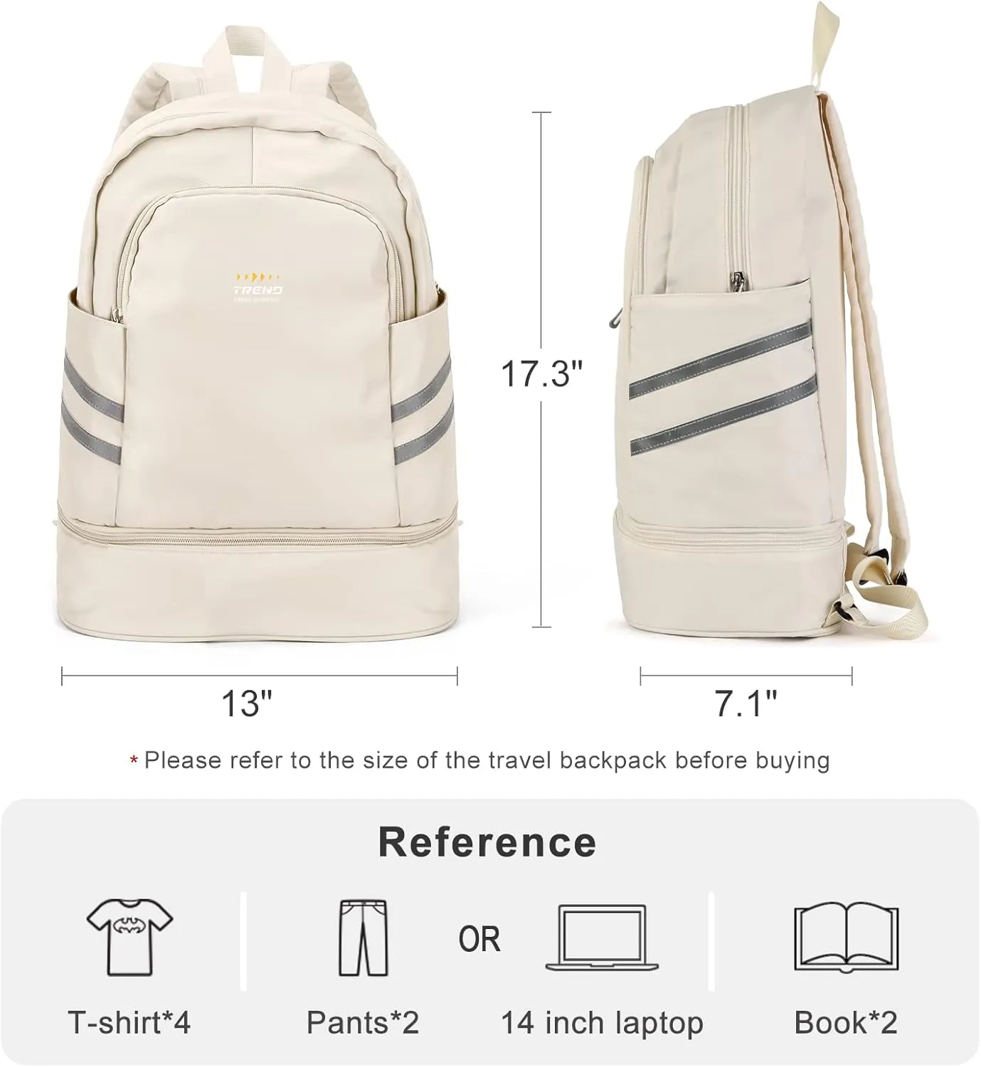 Coofay Gym Backpack for Women - Waterproof, Lightweight, Large Travel Sports Gym Bag with Shoe Compartment