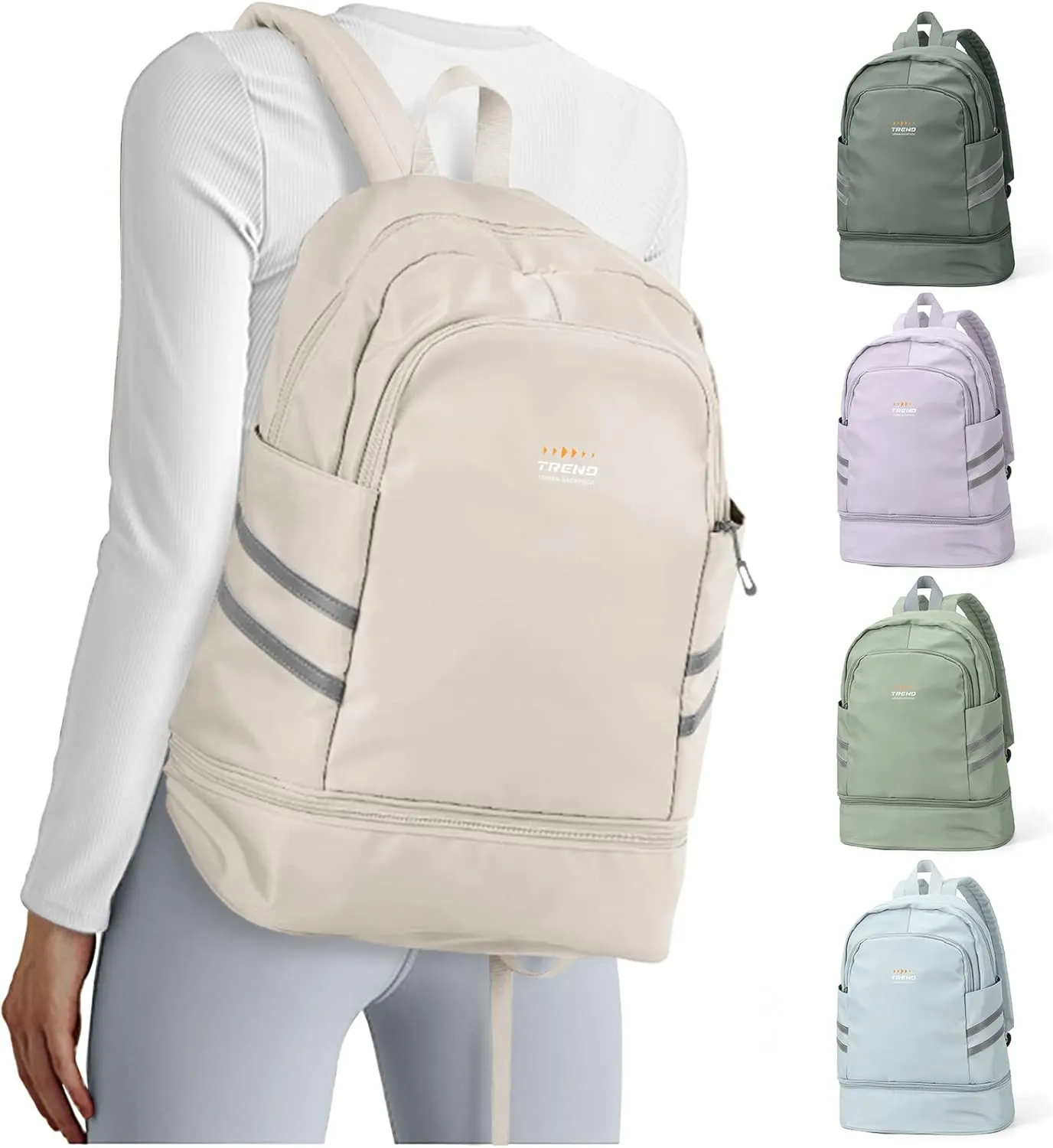 Coofay Gym Backpack for Women - Waterproof, Lightweight, Large Travel Sports Gym Bag with Shoe Compartment