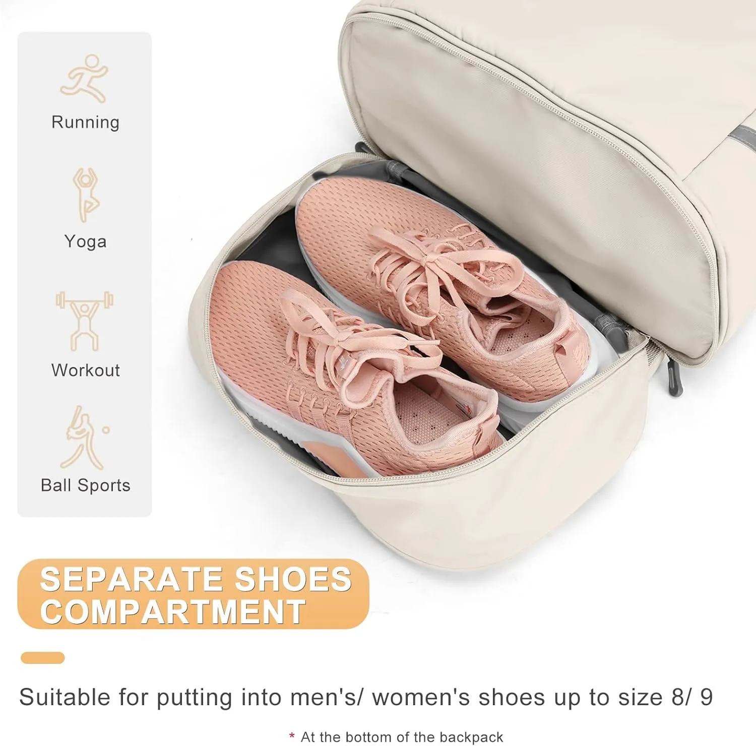 Coofay Gym Backpack for Women - Waterproof, Lightweight, Large Travel Sports Gym Bag with Shoe Compartment