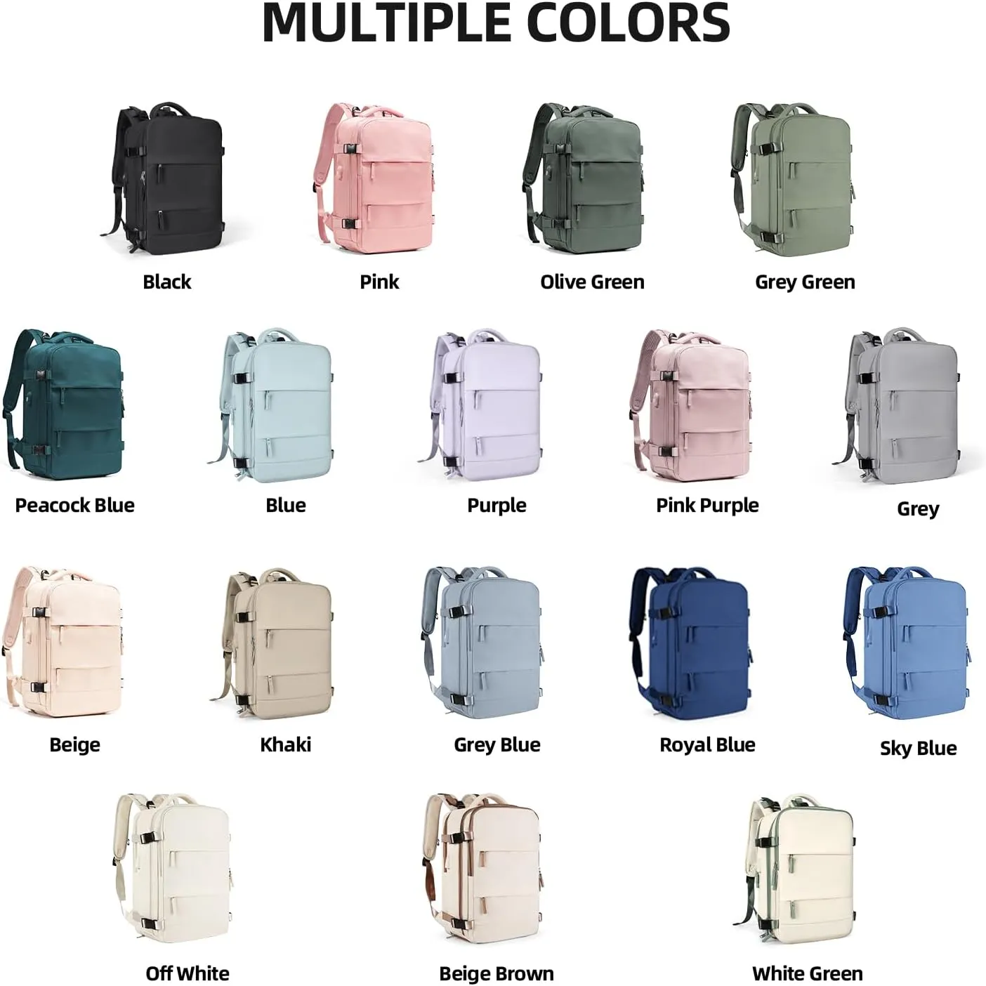 coowoz Large Travel Backpack For Women Men,Carry On Backpack,Hiking Backpack Waterproof Outdoor Sports Rucksack Casual Daypack Travel Essentials(Olive Green)