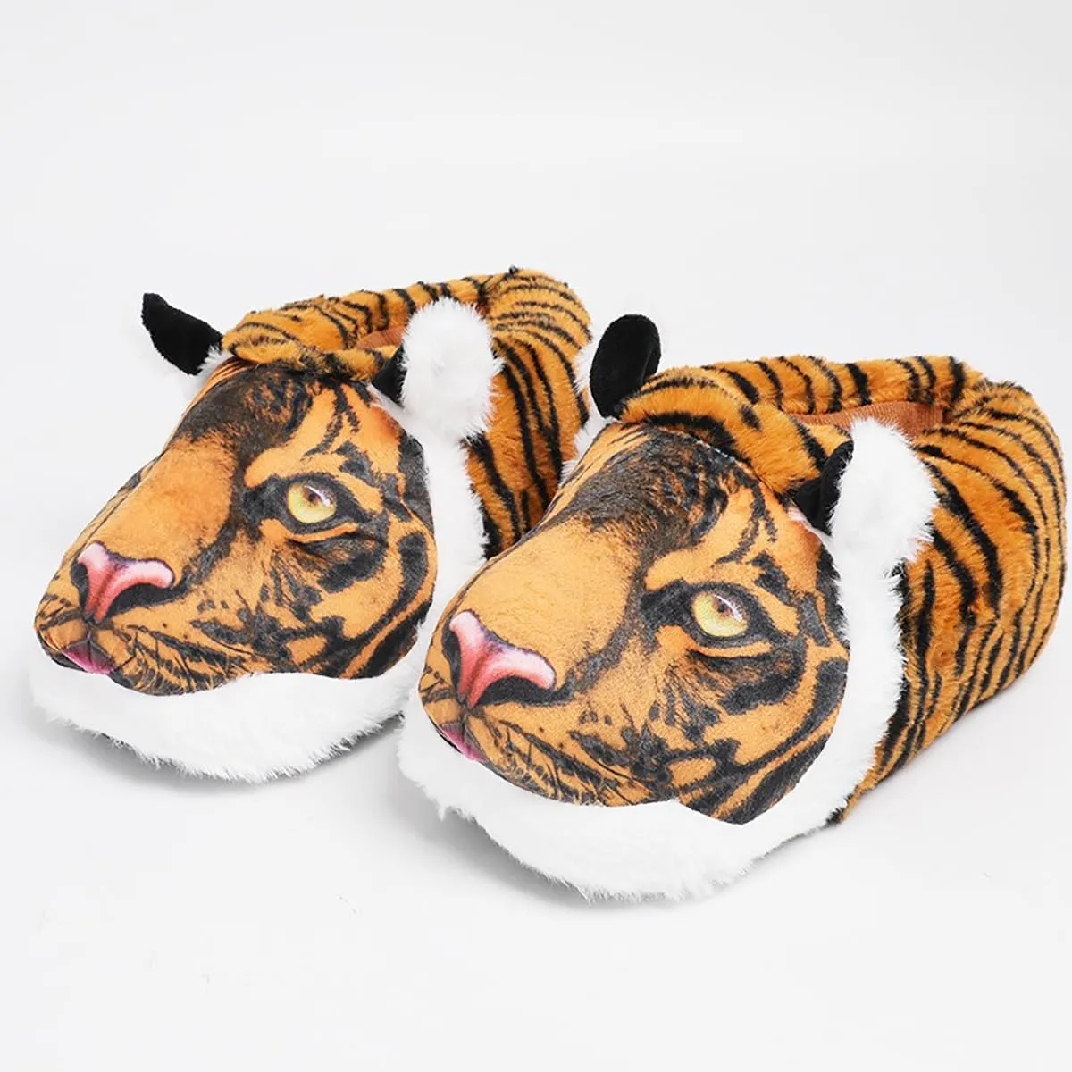 Cotton Hippo Slippers - Adult & Children Plush Animal Slippers - Gray
